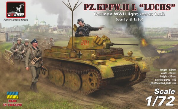 Сборная модель 1/72 Немецкий лёгкий танк Pz.Kpfw.II Ausf.L Luchs Armory Models Group 72203 детальное изображение Бронетехника 1/72 Бронетехника