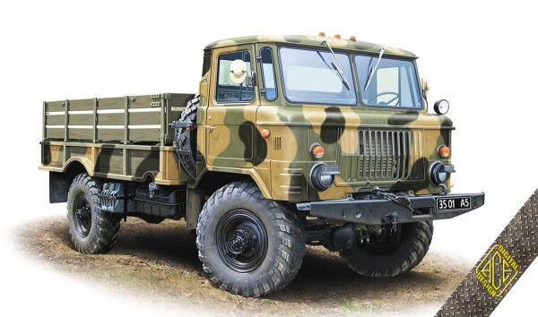 Scale model 1/72 Soviet all-terrain military truck GAZ-66 ACE 72182 детальное изображение Автомобили 1/72 Автомобили