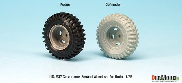 U.S. M37 Cargo truck Sagged Wheel set ( for Roden 1/35) детальное изображение Смоляные колёса Афтермаркет
