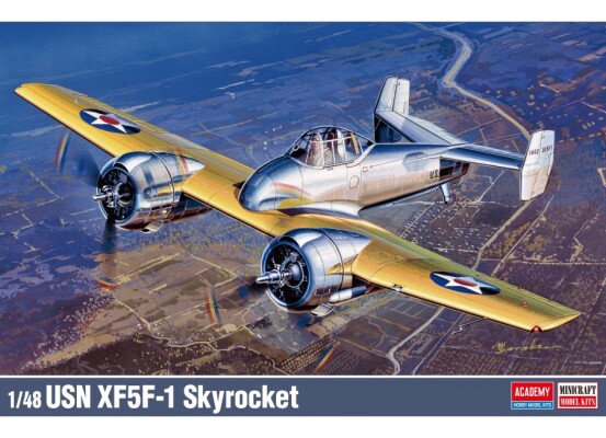 Збірна модель 1/48 Літак Grumman XF5F-1 Skyrocket Academy 12363 детальное изображение Самолеты 1/48 Самолеты