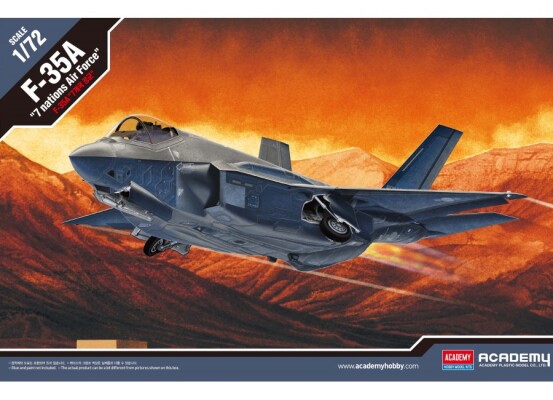 Збірна модель 1/72 Літак F-35A Lightning II «ВВС семи країн» Academy 12561 детальное изображение Самолеты 1/72 Самолеты