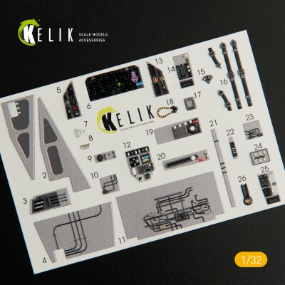 F-35C 3D interior decal for kit Trumpeter 1/32 KELIK K32009 детальное изображение 3D Декали Афтермаркет