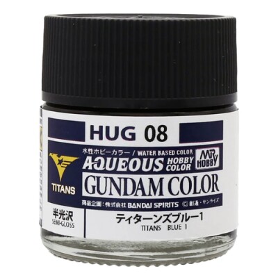 Aqueous Gundam Color (10ml) TITANS BLUE 1 / Синий Титан полуглянцевый детальное изображение Акриловые краски Краски