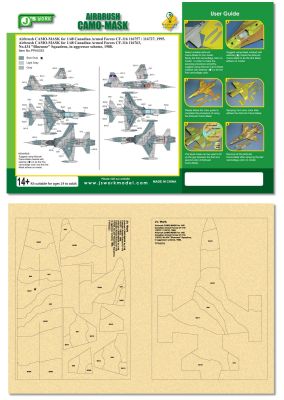 Airbrush CAMO-MASK for 1/48 Canadian Armed Forces CF-116 116757 / 116727,1995. детальное изображение Маски Афтермаркет