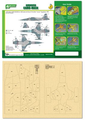 preview Airbrush CAMO-MASK for 1/48 Greek Air Force F-5A, 341st &quot; Arrow&quot; Squadron, 1993