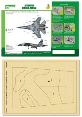 preview Airbrush CAMO-MASK for 1/48 SU-27 FLANKER Camo 2