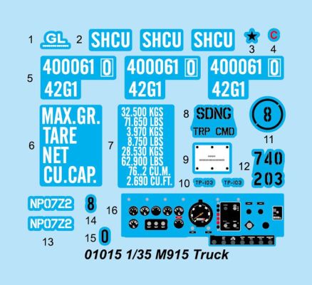 Scale plastic model 1/35 M915 Trumpeter Army Flatbed Trailer  Trumpeter 01015  детальное изображение Автомобили 1/35 Автомобили