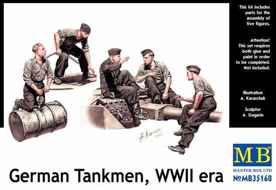 Немецкие танкисты времен Второй мировой войны детальное изображение Фигуры 1/35 Фигуры
