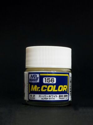 Super White gloss, Mr. Color solvent-based paint 10 ml. (Супер Білий глянсовий) детальное изображение Нитрокраски Краски