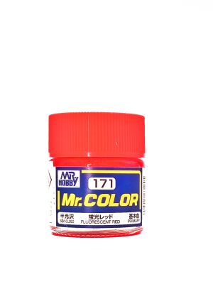 Fluorescent Red gloss, Mr. Color solvent-based paint 10 ml. (Флуоресцентный Красный глянцевый) детальное изображение Нитрокраски Краски