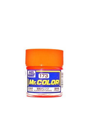 Fluorescent Orange gloss, Mr. Color solvent-based paint 10 ml. (Флуоресцентний Помаранчевий глянсовий) детальное изображение Нитрокраски Краски