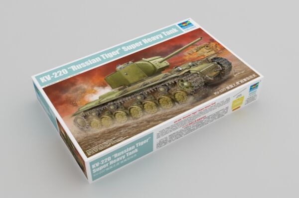 Scale model 1/35 KV-220 “Tiger” Super Heavy Tank Trumpeter 05553 детальное изображение Бронетехника 1/35 Бронетехника