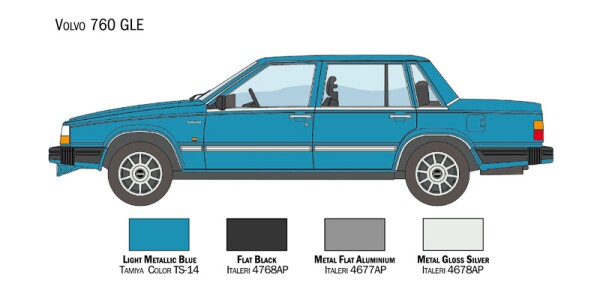 Збірна модель 1/24 Автомобіль Volvo 760 GLE Italeri 3623 детальное изображение Автомобили 1/24 Автомобили