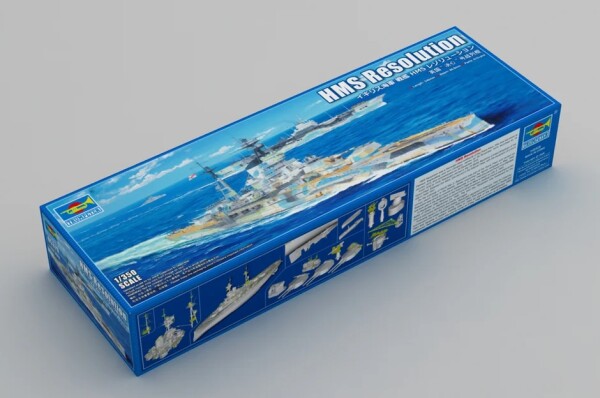 Збірна модель 1/350 Британський лінкор HMS Resolution Trumpeter 05379 детальное изображение Флот 1/350 Флот