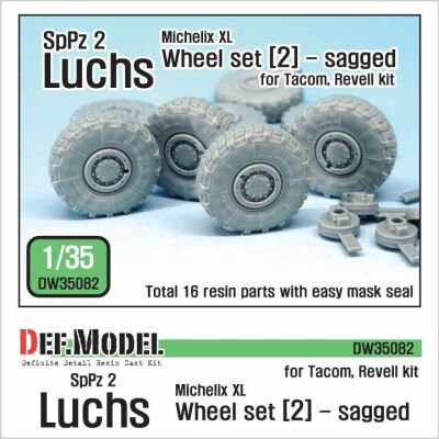  German Luchs 8X8 Mich.XL Sagged Wheel set-2  детальное изображение Смоляные колёса Афтермаркет
