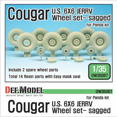 US Cougar 6X6 JERRV Sagged Wheel set - 2 Spare wheel  детальное изображение Смоляные колёса Афтермаркет