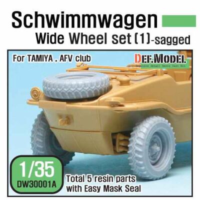 Schwimmwagen Wide Tire(continental)-Sagged(for Tamiya 1/35) детальное изображение Смоляные колёса Афтермаркет