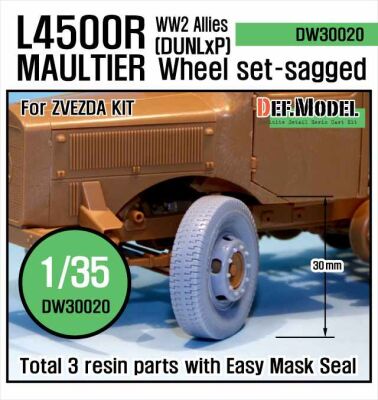  WW2 Allies L4500 R Maultier Wheel-(DUNLxP) set  детальное изображение Смоляные колёса Афтермаркет