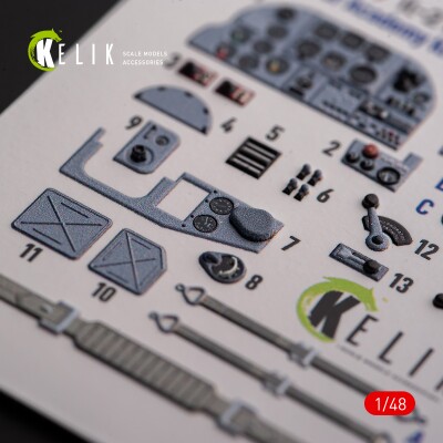 IL-2M3 3D декаль інтер'єр для комплекту Academy/Accurate Miniatures 1/48 KELIK K48109 детальное изображение 3D Декали Афтермаркет