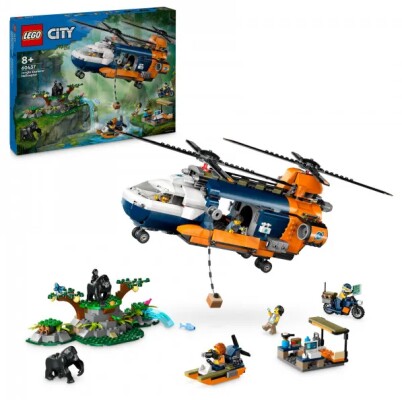 Конструктор LEGO City Вертоліт у базовому таборі для дослідження джунглів 60437 детальное изображение City Lego