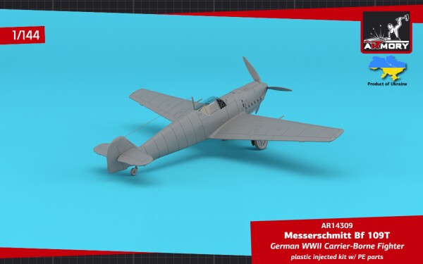 Сборная модель 1/144 Истребитель Мессершмитт Bf 109T «Охотник за авианосцами» Armory Models Group детальное изображение Самолеты 1/144 Самолеты