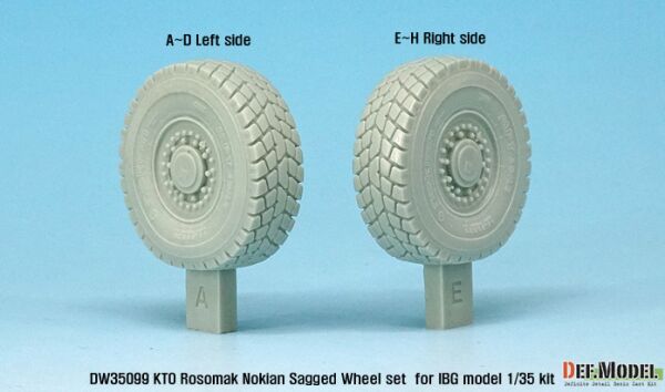 KTO ROSOMAK Nokian Sagged Wheel set ( for IBG model 1/35) детальное изображение Смоляные колёса Афтермаркет