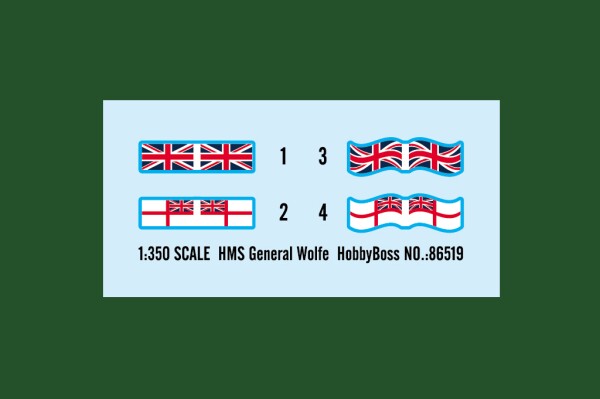 Збірна модель 1/350 Корабель HMS General Wolfe HobbyBoss 86519 детальное изображение Флот 1/350 Флот