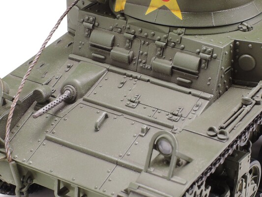 Сборная модель 1/35 американский легкий танк M3 Stuart (позднее производство) Тамия 35360 детальное изображение Бронетехника 1/35 Бронетехника