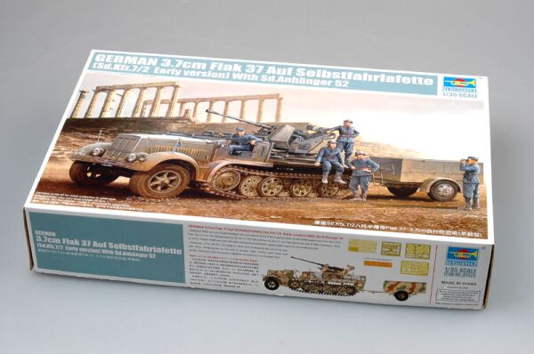 German  3.7cm Flak 37 auf Selbstfahrlafette (Sd.Kfz.7/2 Early Version) детальное изображение Артиллерия 1/35 Артиллерия