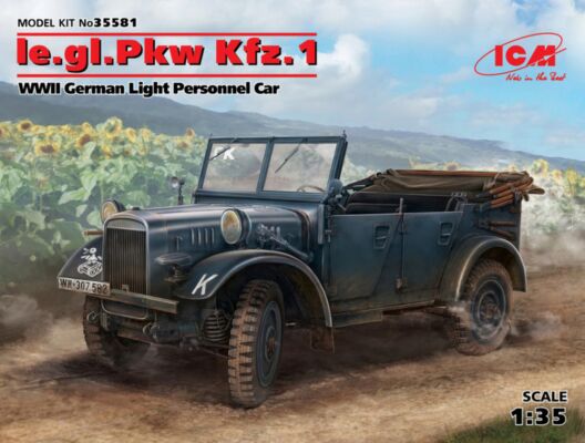 Німецький військовий автомобіль le.gl.Einheits-Car Kfz.1 детальное изображение Автомобили 1/35 Автомобили