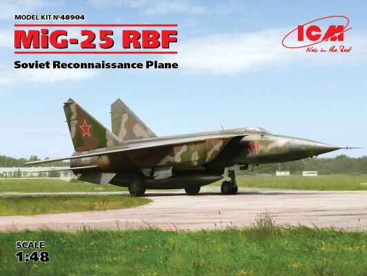 Scale model 1/48 Soviet reconnaissance aircraft MiG-25 ICM48904 детальное изображение Самолеты 1/48 Самолеты