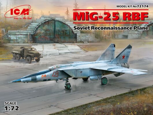 Збірна модель 1/72 Радянський літак-розвідник MiG-25RBT ICM 72174 детальное изображение Самолеты 1/72 Самолеты