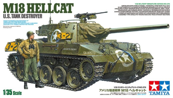 Сборная модель 1/35 истребитель танков М18 Hellcat Хеллкет США Тамия 35376 детальное изображение Бронетехника 1/35 Бронетехника