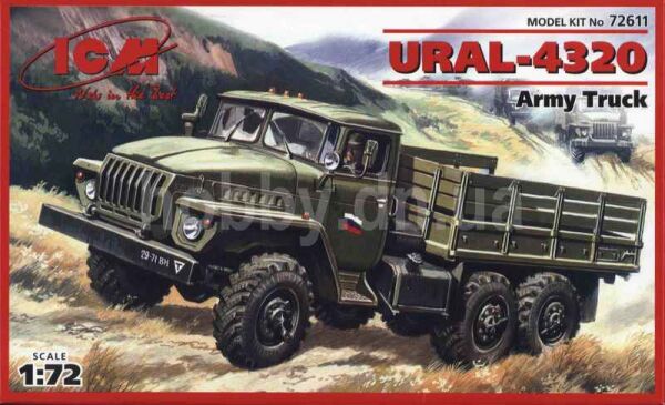 Урал 4320, армейский грузовой автомобиль детальное изображение Автомобили 1/72 Автомобили
