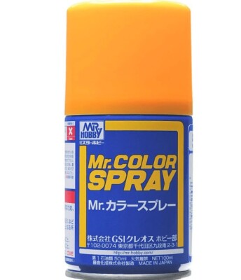 Аерозольна фарба Orange Yellow / Помаранчевий Жовтий Mr.Color Spray (100ml) S58 детальное изображение Краска / грунт в аэрозоле Краски