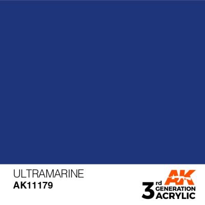 Акриловая краска ULTRAMARINE – STANDARD / УЛЬТРАМАРИН АК-интерактив AK11179 детальное изображение General Color AK 3rd Generation