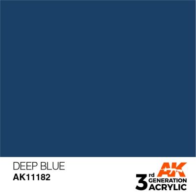 Acrylic paint DEEP BLUE INTENSE / INK АК-Interactive AK11182 детальное изображение General Color AK 3rd Generation