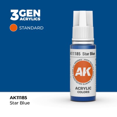 Акриловая краска STAR BLUE STANDARD - ЗВЕЗДНЫЙ СИНИЙ / INK АК-интерактив AK11185 детальное изображение General Color AK 3rd Generation