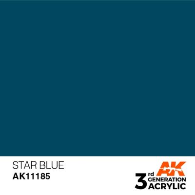 Акрилова фарба STAR BLUE STANDARD - ЗІРКОВИЙ СИНІЙ / INK АК-Interactive AK11185 детальное изображение General Color AK 3rd Generation