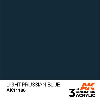 Акрилова фарба LIGHT PRUSSIAN BLUE STANDARD - ПРУСЬКИЙ СВІТЛО-СИНІЙ / INK АК-Interactive AK11186 детальное изображение General Color AK 3rd Generation