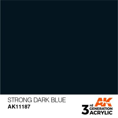 Акриловая краска STRONG DARK BLUE STANDARD - НАСЫЩЕННЫЙ ТЕМНО-СИНИЙ / INK АК-интерактив AK11187 детальное изображение General Color AK 3rd Generation