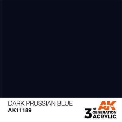 Акриловая краска DARK PRUSSIAN BLUE STANDARD - ПРУССКИЙ ТЕМНО-СИНИЙ / INK АК-интерактив AK11189 детальное изображение General Color AK 3rd Generation