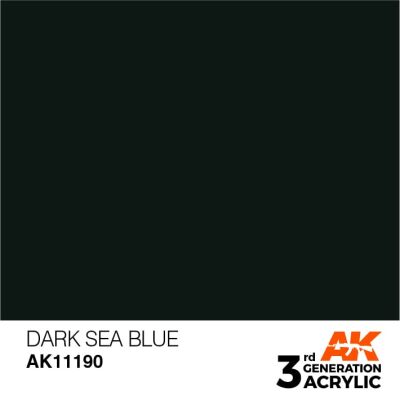 Акрилова фарба DARK SEA BLUE STANDARD - МОРСЬКИЙ ТЕМНО-СИНІЙ / INK АК-Interactive AK11190 детальное изображение General Color AK 3rd Generation
