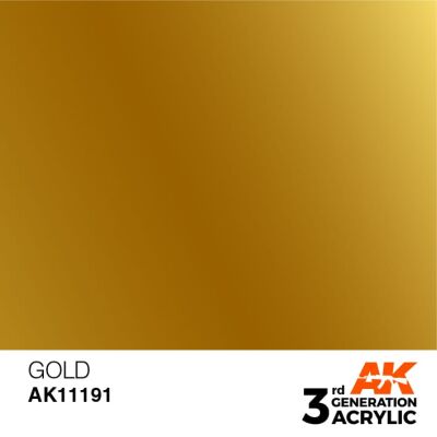 Acrylic paint GOLD METALLIC / INK АК-Interactive AK11191 детальное изображение Металлики и металлайзеры Модельная химия