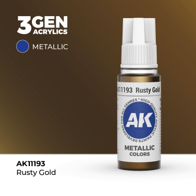 Акрилова фарба RUSTY GOLD METALLIC - ІРЖАВЕ ЗОЛОТО МЕТАЛІК / INK АК-Interactive AK11193 детальное изображение Металлики и металлайзеры Модельная химия