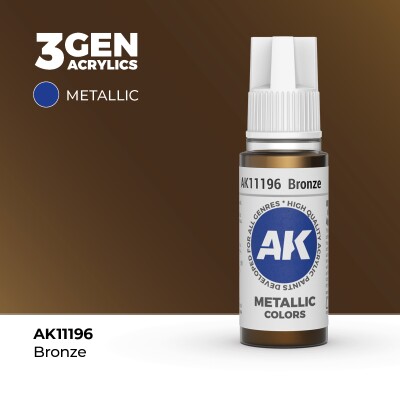 Акриловая краска BRONZE METALLIC - БРОНЗА МЕТАЛЛИК / INK АК-интерактив AK11196 детальное изображение Металлики и металлайзеры Модельная химия