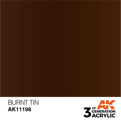 Acrylic paint BURNT TIN METALLIC / INK АК-Interactive AK11198 детальное изображение Металлики и металлайзеры Модельная химия