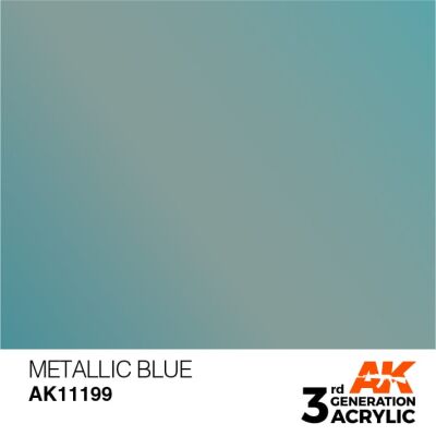 Acrylic paint METALLIC BLUE METALLIC / INK АК-Interactive AK11199 детальное изображение Металлики и металлайзеры Модельная химия