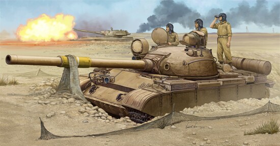 Scale model 1/35 tank T-62 mod. 1962 (regular army of Iraq) Trumpeter 01548 детальное изображение Бронетехника 1/35 Бронетехника