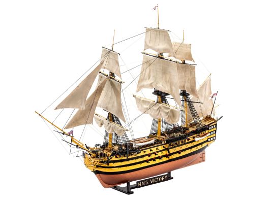 Збірна модель 1/225 корабель Battle of Trafalgar Set Admiral Nelson's Flagship Revell 05767 детальное изображение Парусники Флот